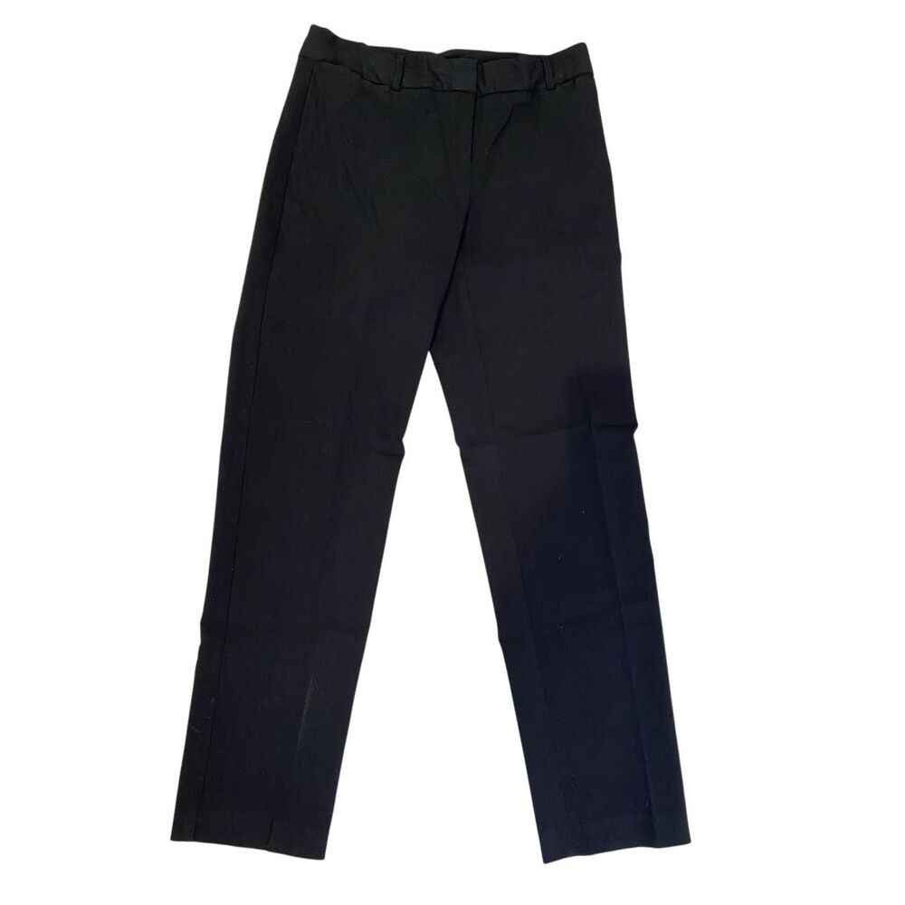 George Black Straight Leg Career Dress Pants Stretch Women Size 6 Petite Office
